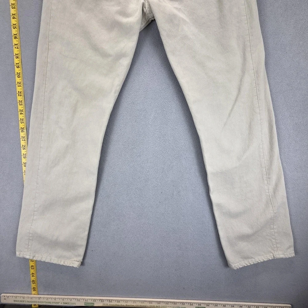 VTG Levis 501 Jeans Mens‎ Beige Light Wash Straight Button Fly USA Fits 30x30